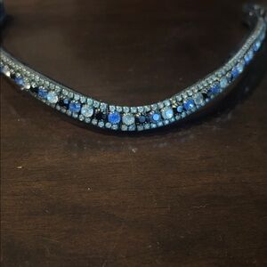 Blue bling browband